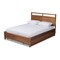 Baxton Studio Saffron ModernWalnut Brown Finished Wood Full Size 4-Drawer Platform Storage Bed 196-11504-11507-ZORO - alternate 3